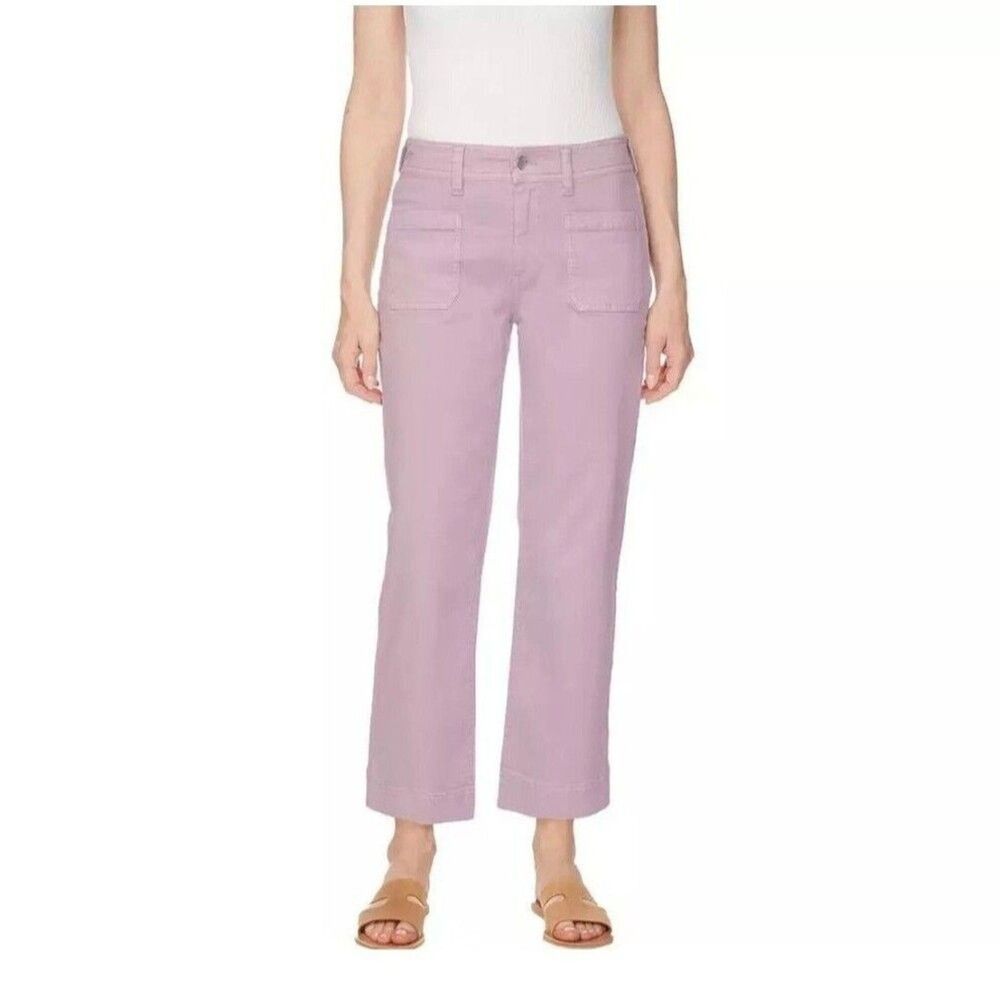 Buffalo Women's High Rise Brigette Soft Stretch Tencel Crop Pants Lilac Sz 14/34